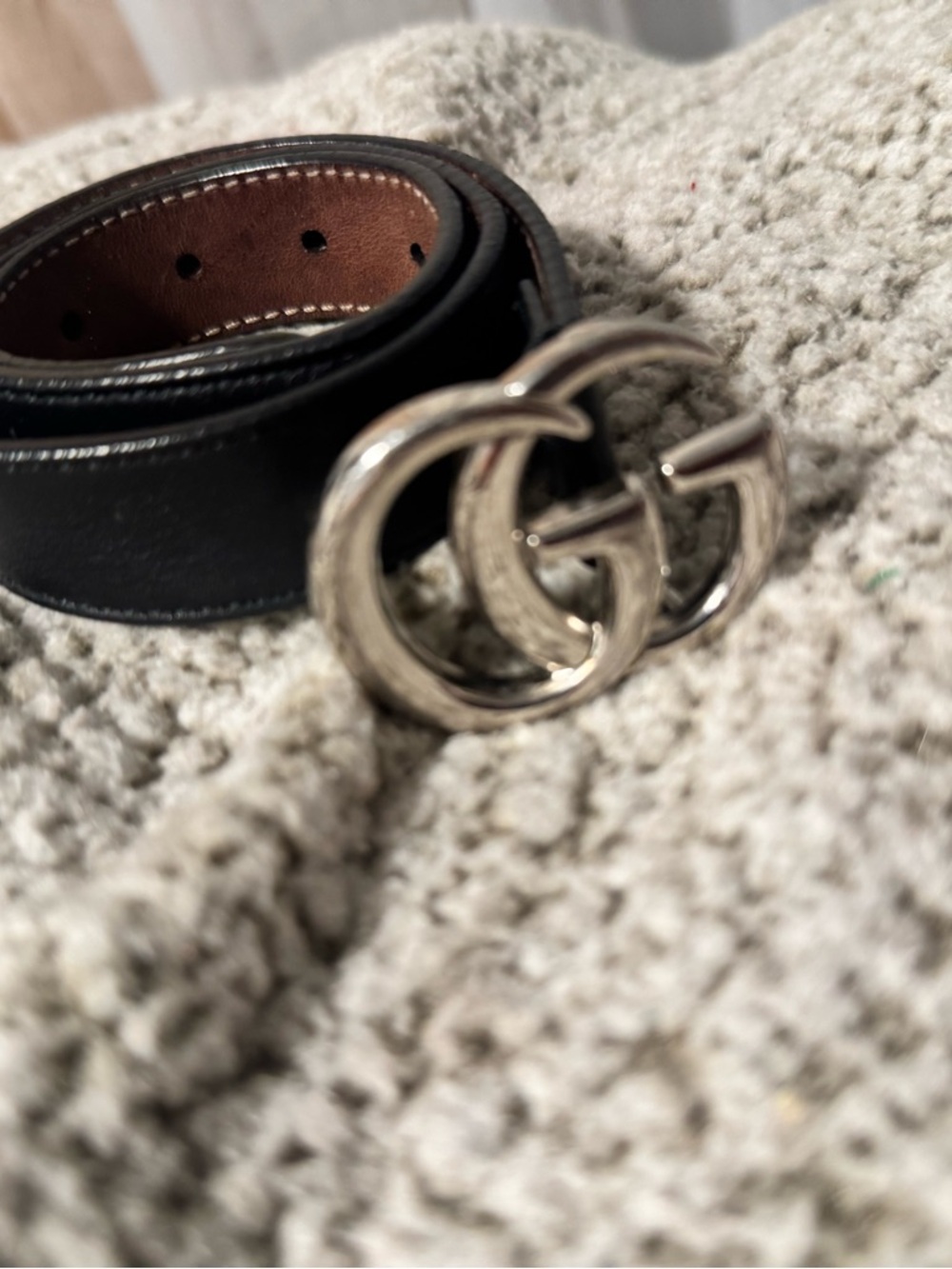 Authentic Gucci Black Leather Kid’s Belt